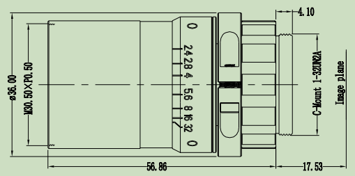 1.1″ Industrial Lens HR10M25C