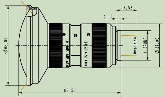 1.2″ Industrial Lens HR12008A